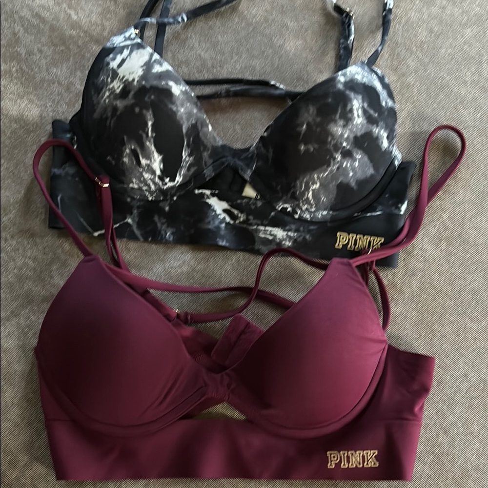 PINK Victoria's Secret Bonded T-Shirt Bras bundle